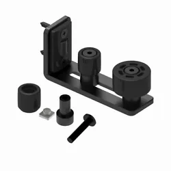 [6 SETUP OPT IONS] : An adjustable black floor guide can be used in 6 ways.