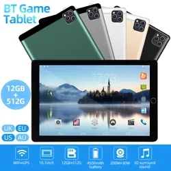 10.1inch 12G+512G WiFi Tablet Android Netflix HD Bluetooth Game Tablet Computer With Dual Camera    .