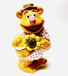 VINTAGE 1995 Muppets FOZZIE BEAR Cookie Jar EUC Treasure Craft Pfalzgraff. Condition is Used. Light shelf wear on...
