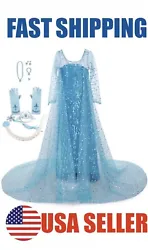 °Spot clean only. °Full-length sequined dress. °Includes matching tiara, wand, hair piece,jewelry set and gloves....