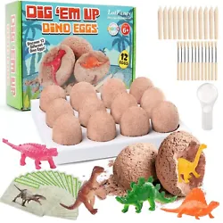 Tip: Soak the eggs in water for 10-15 mins before digging. The LotFancy Dino Eggs Dig kit encourages children to learn...