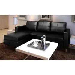 This high-quality artificial leather upholstered sofa is a perfect place to lounge, watch TV or relax with family and...