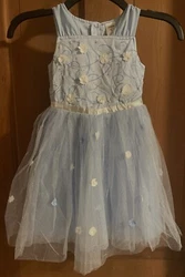 Jumping Beans DISNEY Powder Blue Tutu Dress with Flower Appliqué and rhinestone Accents. Size 4. Pit to pit:...