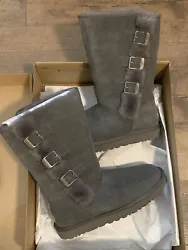WOMEN UGG KLEA Grey Buckle Boots, Tall, SZ 10, UK 8, UE 41, Brand New In Box!!. Hi there! I know I am a new seller with...