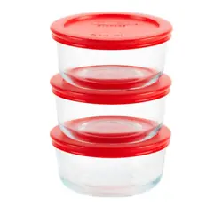 This glass storage container and lid is ideal for storing fresh veggies, a salad, snacks and more. Durable, pure...