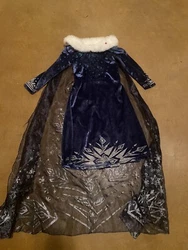 Disney Elsa Costume With Cape Blue Size 5T. Condition is Pre-owned. Shipped with USPS Ground Advantage.