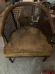 antique wingback chair.