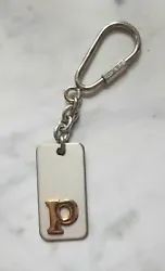 Silver And Gold Plated Keychain Letter *p*. Shipped with USPS First Class Package.
