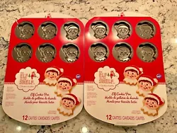 What goes better with hot cocoa than a delicious baked cookie, featuring the face of Santas scout elf. The design bakes...