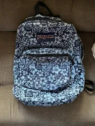 Vintage jansport corduroy backpack floral blue in great used condtion no holes!! Real nice and clean