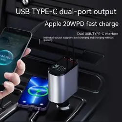 Adjustable direction for more convenient use of car charging. The head can be freely adjusted for easy device...