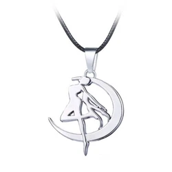 Sailor Moon Collier avec Pendentif Métal Logo Silhouette & Lune Couleur Argenté. ou non complet ne sera ni...
