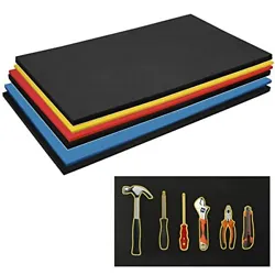 3 sets of Tool Box Liner Shadow Foam Organizers. Adjustable Size: The size of the tool box foam organizer is about 27 x...