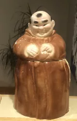Vintage Friar Tuck Monk In Cassock Cookie Jar. In very good condition with no chips, crazing, paint loss or cracks....