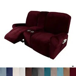 Reclining 2-seater Sofa: Our 8-piece 2-seater cover fits most loveseat sofas with center console. It is made of 8...