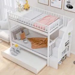 This twin over twin bunk bed a-n-c-h-o-r the bedroom in simple, thoughtful style with this twin-over-twin bunk bed with...