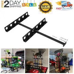 👍 Landscape Hand Tool Rack for Truck Trailer，6 Tool Holes can be placed rakes，shovels and other straight handle...