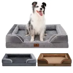 【SMART DESIGNED】This pet bed adopts a four-sided wrapping design, giving the dog enough security. The soft and...
