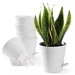 · Upgraded design, self watering flower pots will help your plants grow better and stronger. · The reservoir tray...