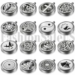 Pad Locket Necklace Fragrance Essential Oil Aromatherapy Diffuser Pendant NEW   Color: Silver Material:Stainless...