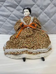 Antique German Low Brow China Head Doll 12-1/2