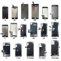 Vitre tactile sur chassis pour iPhone 5 / 5C / 5S / 6 / 6 plus / 6S / 6S plus / iPhone SE/ iPhone 8 / 8 plus noir ou...