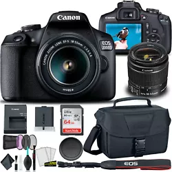 Compact and capable, theCanon EOS 2000D is a sleek entry-level DSLR featuring versatile imaging capabilities and a...
