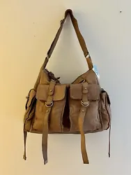 CYNTHIA ROWLEY Large Brown Leather messenger bag with tons of pockets,magnetic closures, original dust bag. New with...