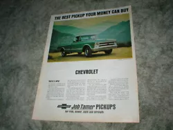 These are a Lot of 4 1968 Chevy Pickup truck ads both 1/2 Ton, 3/4 Ton, Custom Camper and a 1/2 ton CST model.