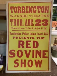 Get your hands on this rare and original concert poster from The Red Sovine Show. The poster features the iconic...