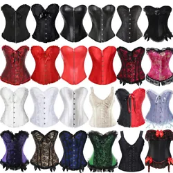 Feature: Boned,Overbust,Underbust. Material: Satin;Jacquard;Faux leather. We will resolve your concern at your earliest...