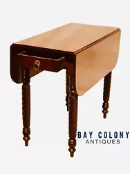 This table is crafted from the best cuts of imported Caribbean mahogany and is in a nice old finish. We apologize for...
