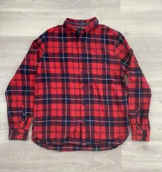 Denim & Flower Slim Fit Plaid Flannel Longsleeve Shirt Men’s Size S Blue & Red. Condition is “Used. Men’s size...