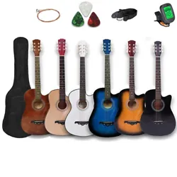This acoustic guitar is ideal for beginners. Perfect for beginners! Perfect beginner guitar: Specially designed for...