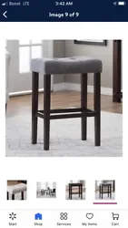 Home P26 in. Saddle Counter Stool - Grey. Condition is 