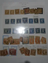 A etudier. Bonne cote. On retrouve 46 timbres type Napoleon obliteres. Voici un joli lot de timbres de France.