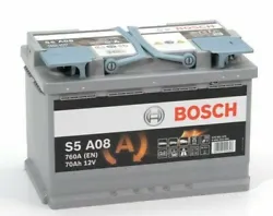 Bosch S5A08 AGM / EFB start-stop Robuste, est adaptée aux véhicules équipés de la fonction Start & Stop avec...
