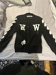 Beautiful Off White bomber was worn two times basically like new. The size on the tag says xs but it really fits like a...