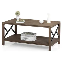 The coffee table is a must-have accessory and often represents the heart of the living area. Color: Rustic Grey. Place...