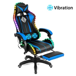 【 2-Points Lumbar Massage】 The massage gaming chair features two motors in the waist cushion position for lumbar...