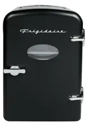 •Frigidaire EFMIS175-BLACK 9 Can Retro Mini Portable Personal Fridge/Cooler•Small Capacity •A Tray Inside•Great...