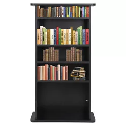 【Simple Luxury Style】Black dark finish keep this CD Storage Cabinet style of understated elegance with a strong...