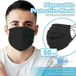 Disposable Sanitary Face Mask. - BNose Bridge Strip Inside Help Keep Mask Close to Skin. - Protect Anyone from Dust,...