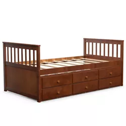 Color: Walnut  Material: Pine wood+ MDF/PB  Overall Dimension: 79” (L) X 42.5” (W) X 36” (H)  Net Weight: 112 lbs...