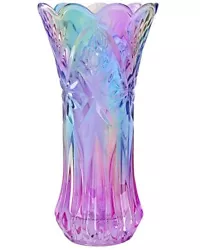 Tall ( 9in/12in) color crystal glass vase. These beautiful colorful glass vase is made with thick glass with the most...