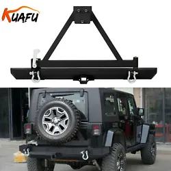 New Rear Bumper W/ Tire Carrier D-ring For 87-96 YJ & 97-06 TJ Jeep Wrangler. For 87-96 YJ / 97-06 TJ Jeep Wrangler...