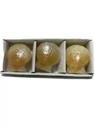 SEASHELL FLOATING CANDLES (3 PACK) BEACH / COASTAL HOME & BATHROOM DECOR. Brand new in manufacturers package! 3”...