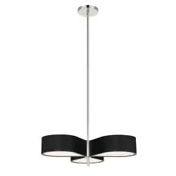 Its sleek black and polished nickel finish, combined with the frosted white shades, create a stylish and sophisticated...