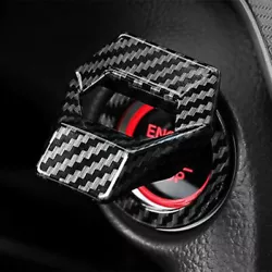 Color: Carbon Fiber(black carbon fiber). 1 Engine Push Button Protection Cover. Fit for most car. Size: 4CM 5CM....