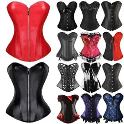 Highlights: Boned Corset. The corset is equipped with thongs. Material:A(Satin) B(Faux leather). You can give it to...